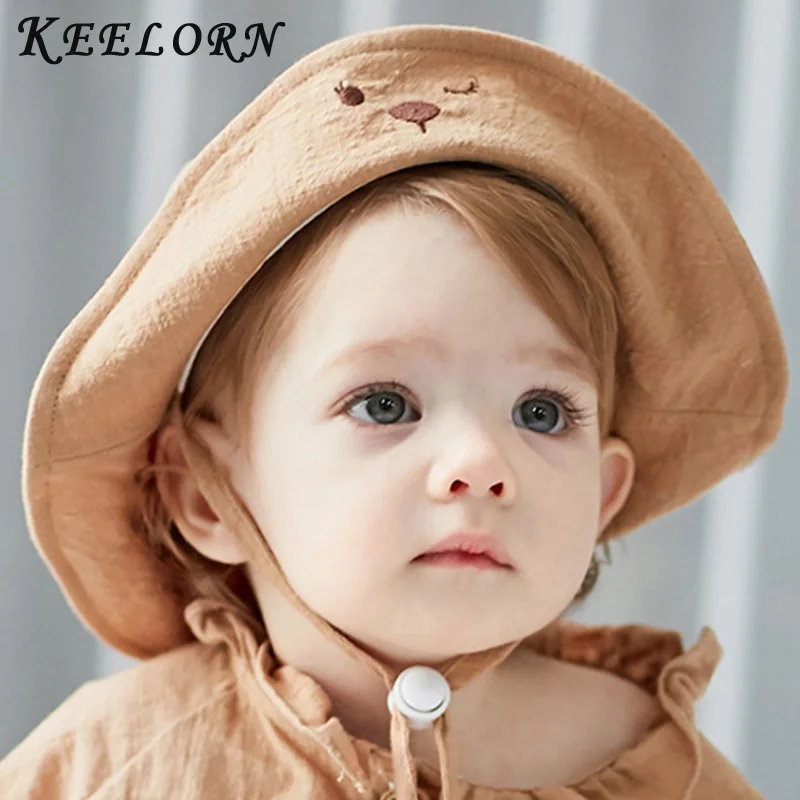 Шляпа от солнца Keelorn для девочек летняя кепка дышащие шапки с мультипликационным