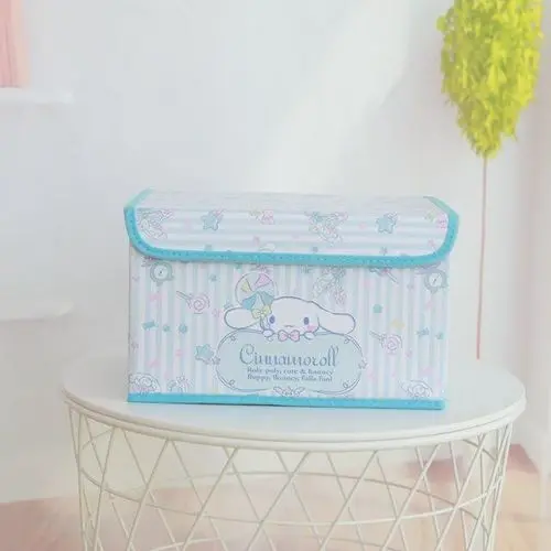 Мультфильм моя мелодия Cinnamoroll маленькая Две звезды косметическая коробка макияж Чехол Складная PU Сумка для хранения Органайзер - Цвет: Cinnamoroll
