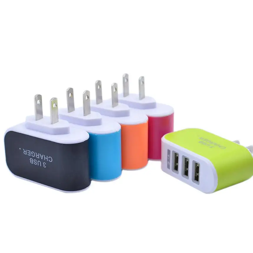5В 3.1A тройной USB 3 порта настенный адаптер для домашнего путешествия AC зарядное