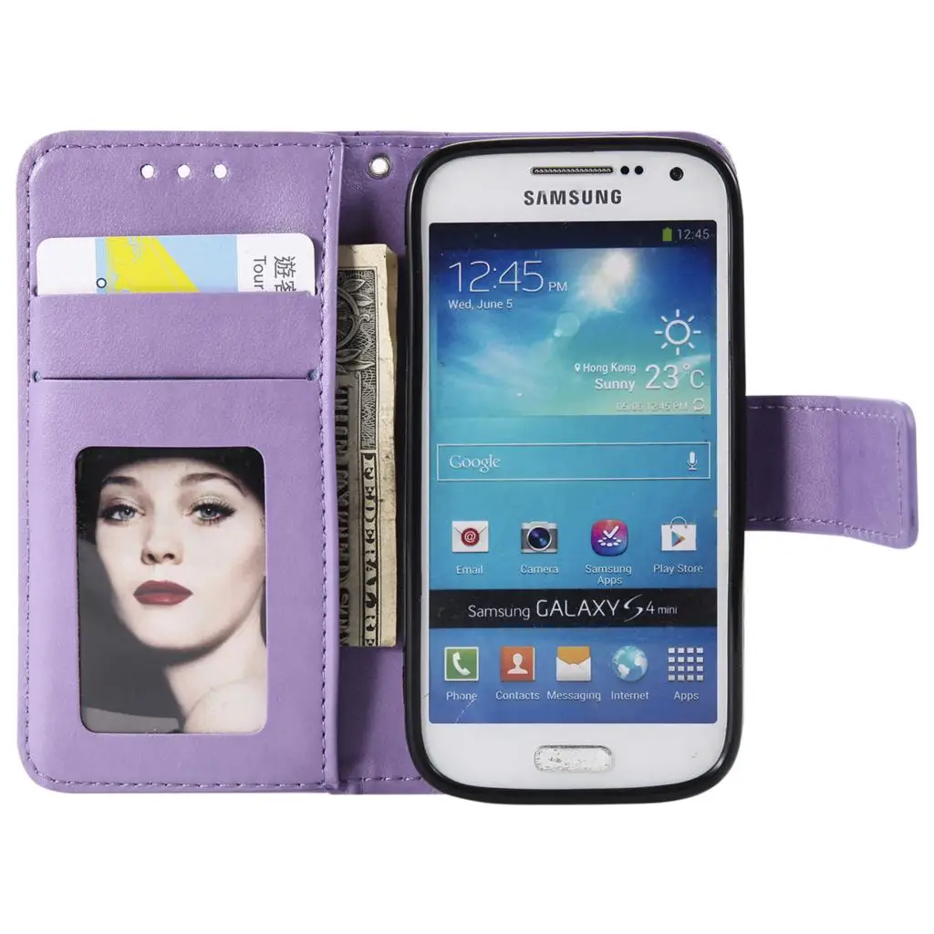 Чехол-кошелек для Samsung Galaxy S4 S 4 Mini GT-I9190 GT-I9192 кожаный чехол-книжка S4mini GT I9192 |