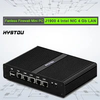 hystou fanless firewall pfsense 4 lan mini pc windows 10 bay trail j1900 quad core desktop computer barebone j1900 router 1 vga