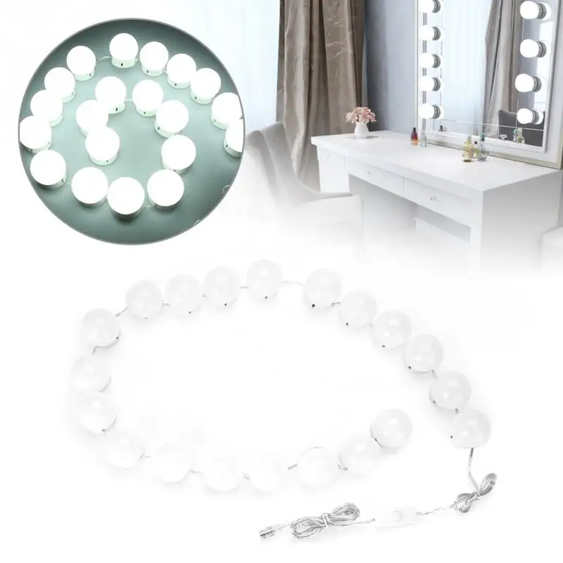 Косметическое зеркало косметическое LED освещение 20 led затемнение Blubs Зеркало