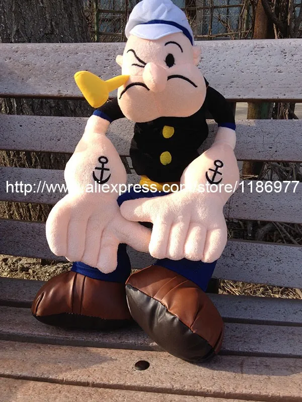 70 см большой Popeye the Sailor Man мощный Guy оливковая мягкая плюшевая игрушка; подарок для детей на день рождения Рождественский подарок