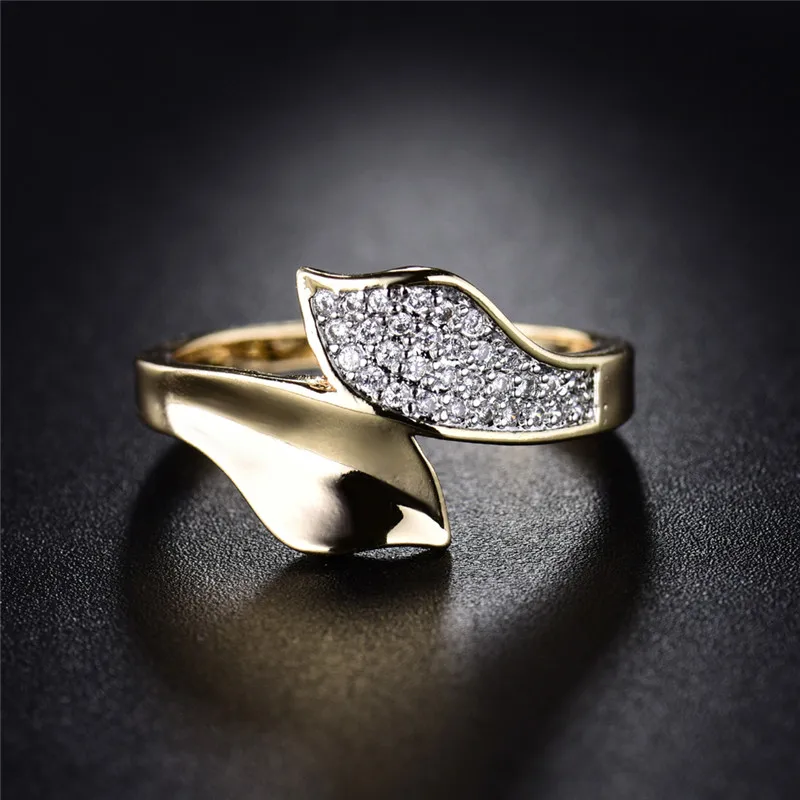 Кольца будонг для женщин подарок на день Святого Валентина 2017 модное Золотое