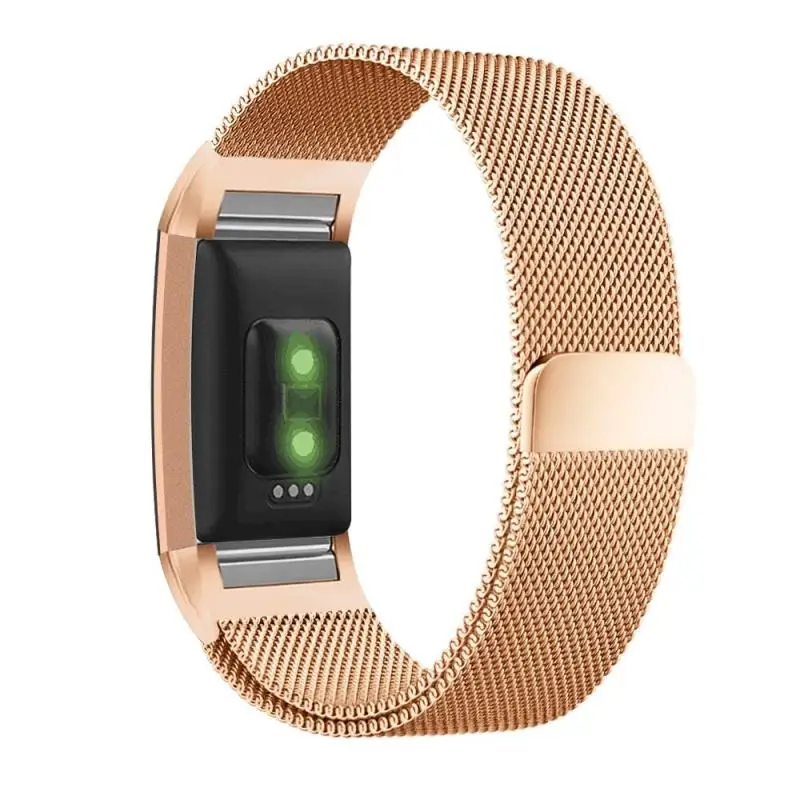 Миланский магнитный ремешок для Fitbit Charge 3 для Charge 2 фитнес-браслет из нержавеющей стали спортивные часы сменный металлический браслет