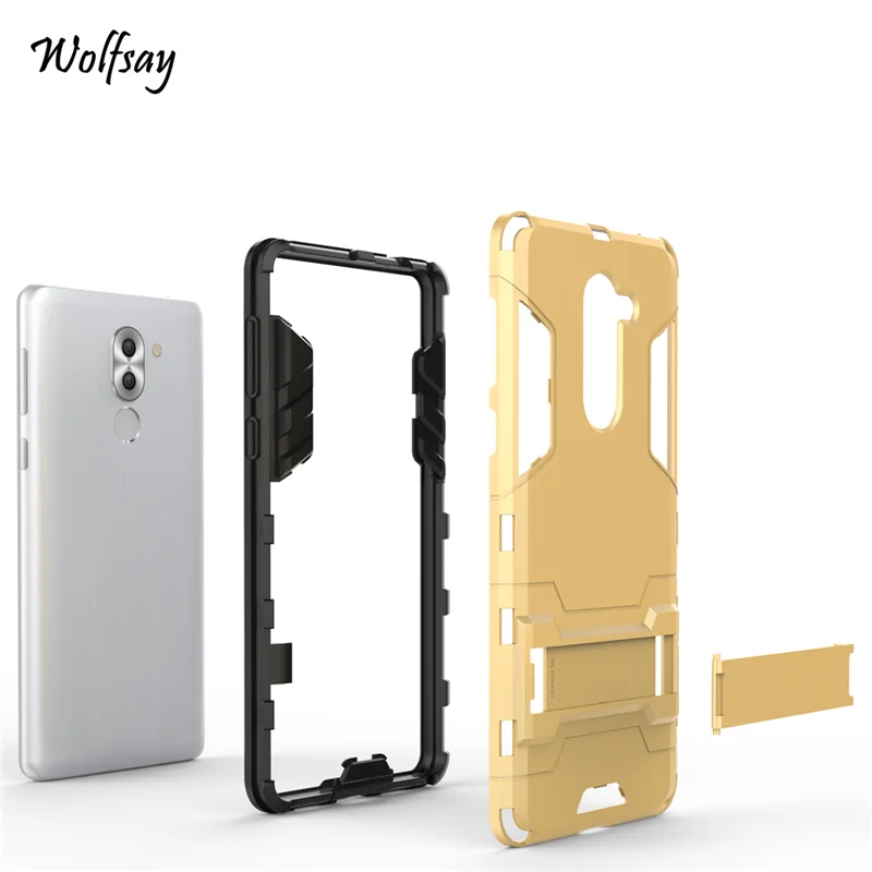 Wolfsay For Cover Huawei GR5 2017 Case Honor 6X Shockproof Robot Armor Phone 9X Pro Coque | Мобильные телефоны и