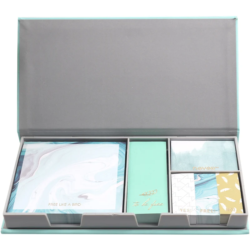 Never Light Blue Series кожаный чехол липкий блокнот для заметок Memopad модные креативные