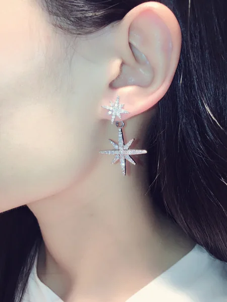 Длинные Короткие серьги CX-shiring с кисточками нестандартные медные со стразами |
