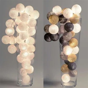 Светодиодная гирлянда с хлопковыми шариками, Праздничный Рождественский светильник нурок с украшением для стола, домашнее украшение для спальни, 4,5 В постоянного тока