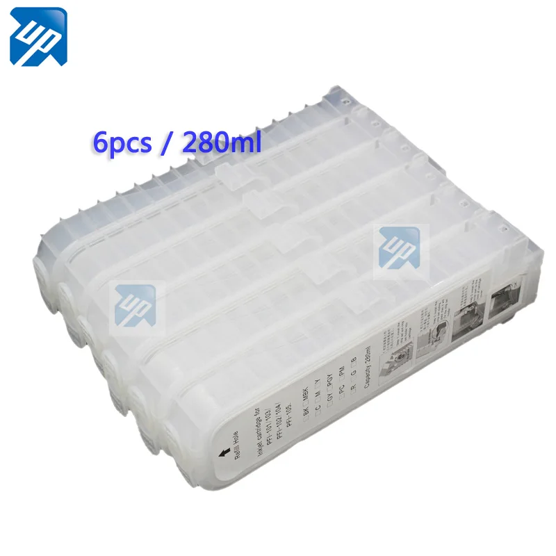 280 мл 6 шт многоразовый чернильный картридж для canon iPF500 iPF510 iPF600 iPF605 iPF610 iPF700 iPF710