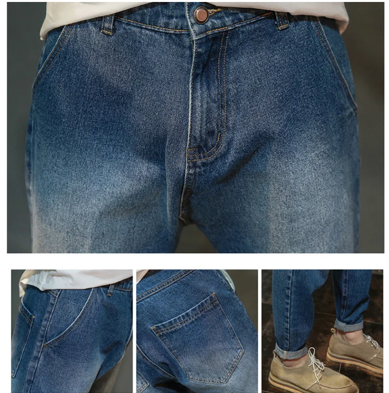 Mwxsd Весна бутик джинсы мужские модные шаровары Masculina Slim Fit джинсовые брюки
