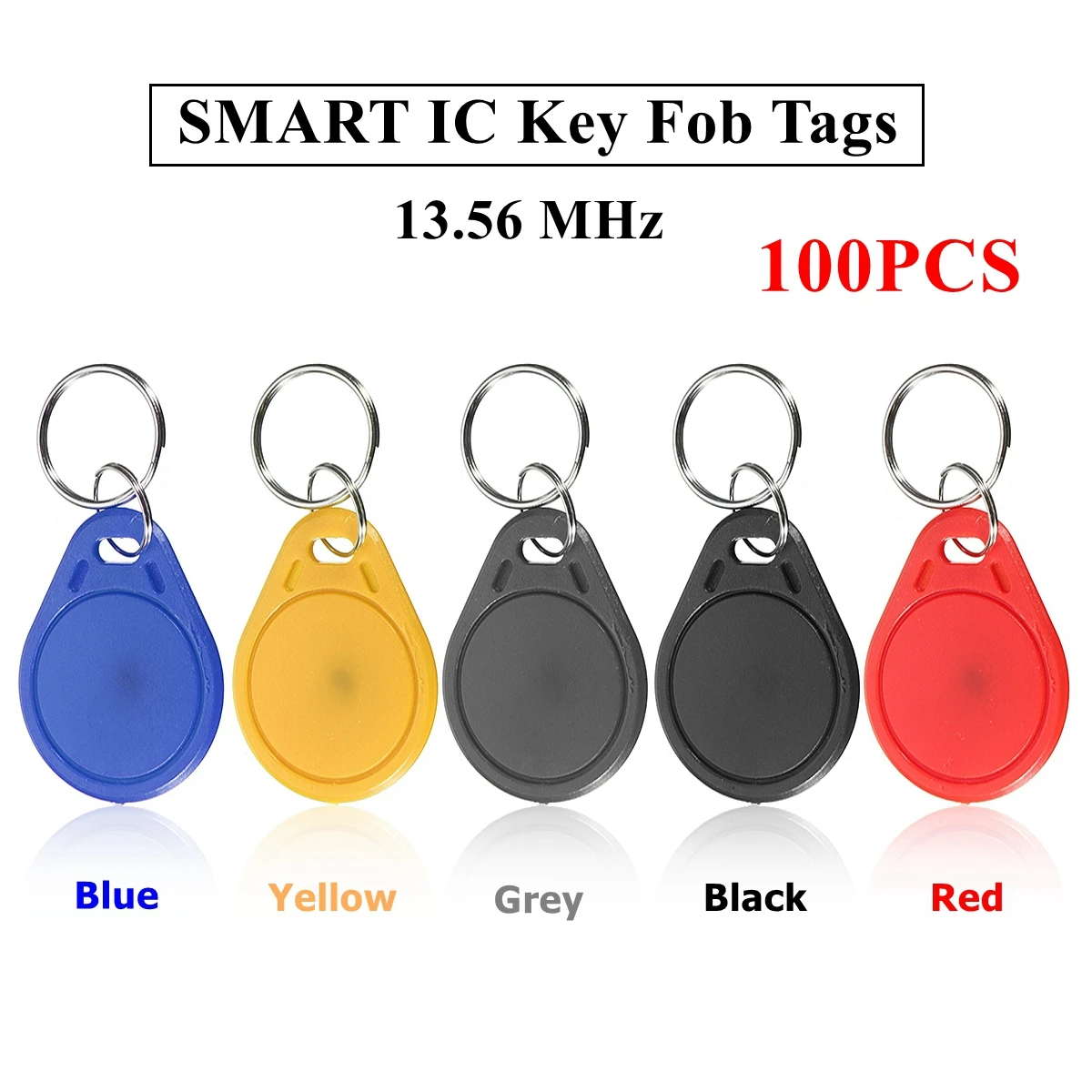 100 шт. 13 56 МГц Classic1K ABS IC брелоки для контроля доступа брелок RFID Метка смарт