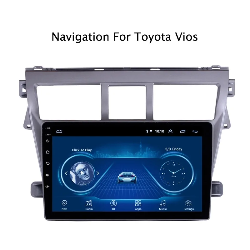 Ectwodvd 9 дюймов Andriod 8 1 Автомобильный gps навигация для Toyota Vios Yaris 2008 2013 автомобильный