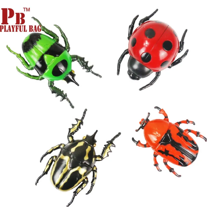 2018 имитация вибрации насекомое Божья коровка жук зеленые насекомые