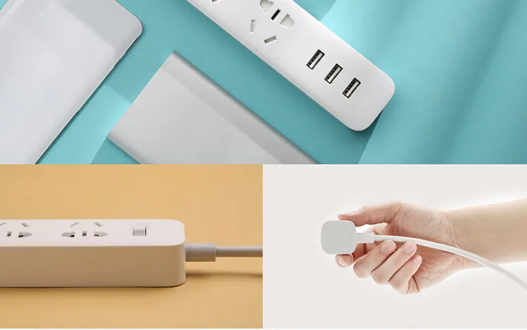 xiaomi Мощность полосы быстрой зарядки с 3 портами(стандарт пролонгации гнезда штепсельной вилки с Стандарт розетки Мощность полосы 10A 250V 2500W