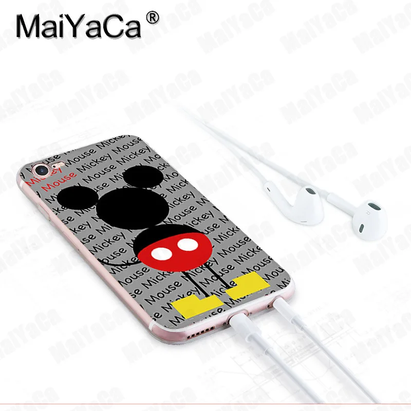 MaiYaCa для iphone 7 6 X чехол с рисунком Микки и Минни Маус Прозрачный чехол для телефона для iphone 8 7 6 6S Plus X 5 5S XS XR XSMAX