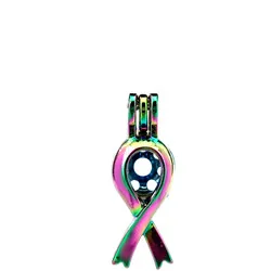 C285- ribbon Смешанные цвета радуги виды кошачьей Птицы Торт сердце фрукты животное жемчуг бусины клетка медальон Кулон медальон сказочные Вечерние - Окраска металла: C285- ribbon