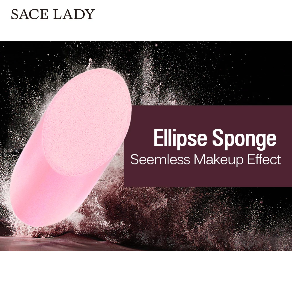 Sace Lady Ellipse Blender Sponge Soft Makeup Professional Cosmetic Puff Face Foundation Make Up Tool For Concealer Cream