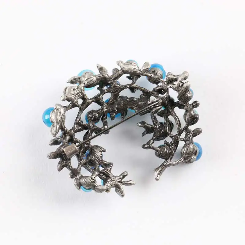 Женская Винтажная Брошь Стразы в виде цветка с кристаллами|Украшения для волос