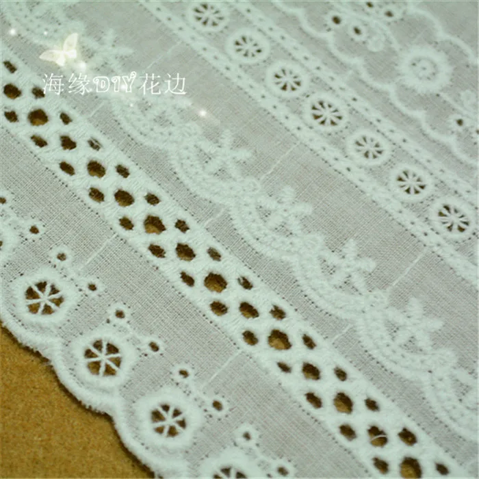 Кружевная аппликация YACKALASI 100% хлопок ширина 11 см | Дом и сад