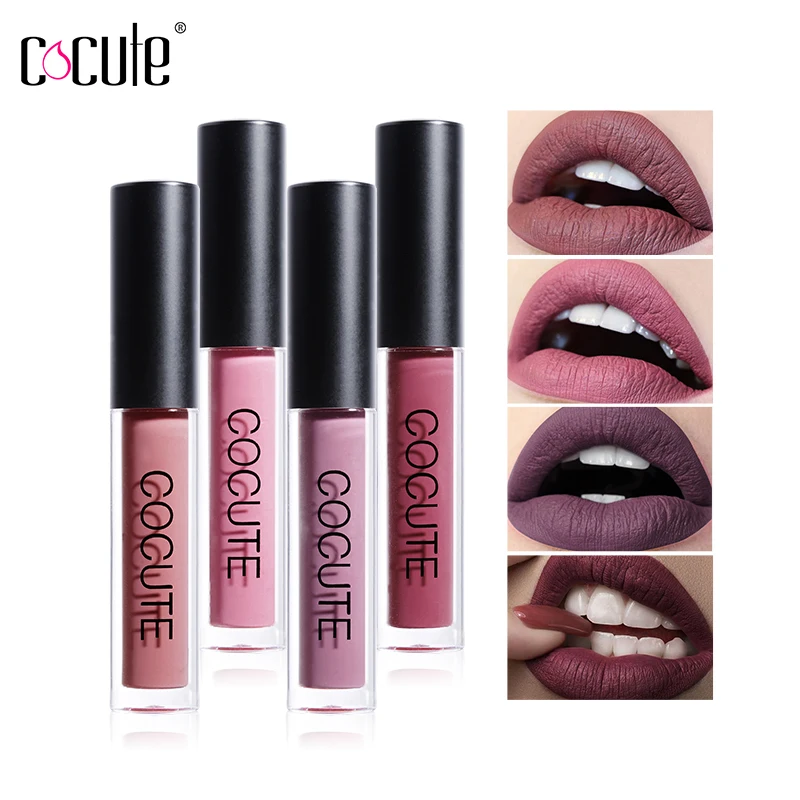 Cocute Make Up стойкий блеск для губ жидкая помада Увлажняющий 12 цветов Makeu матовый блеск для губ высокое качество косметика для губ