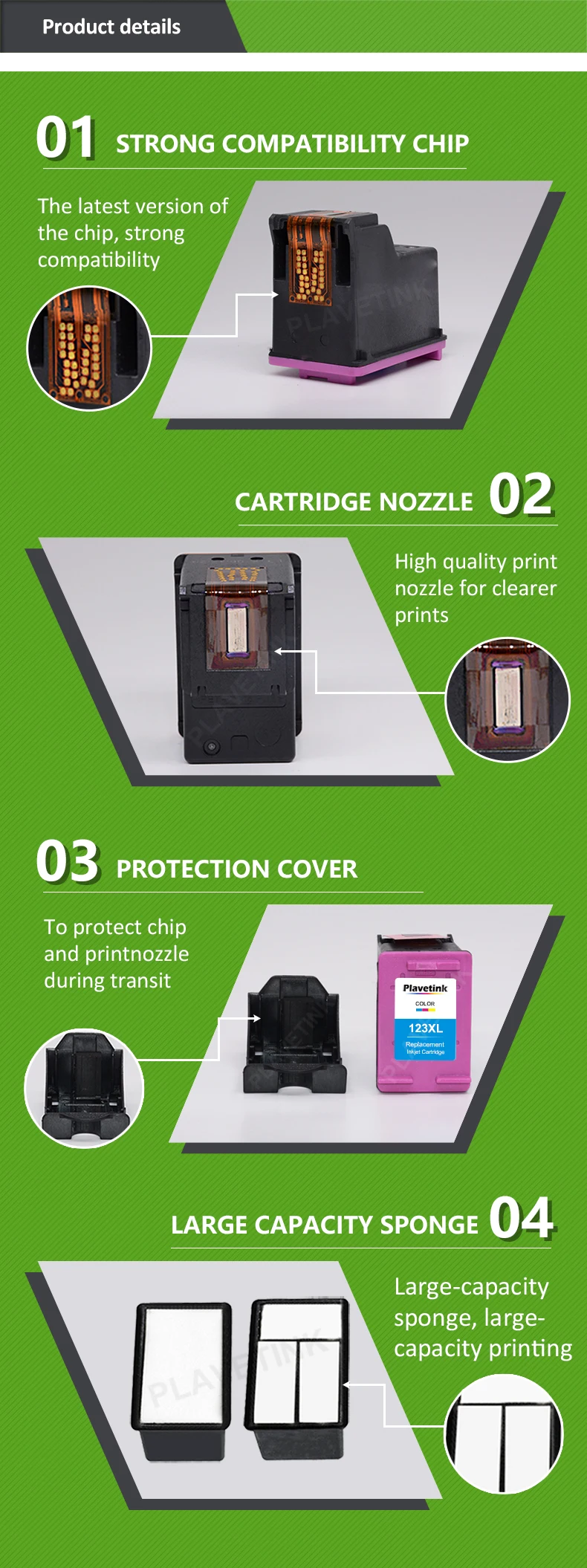 Plavetink 2130 замена чернил для hp 123 123XL черный картридж Замена для hp Deskjet 1110 4513 4560 3830 принтер IP123