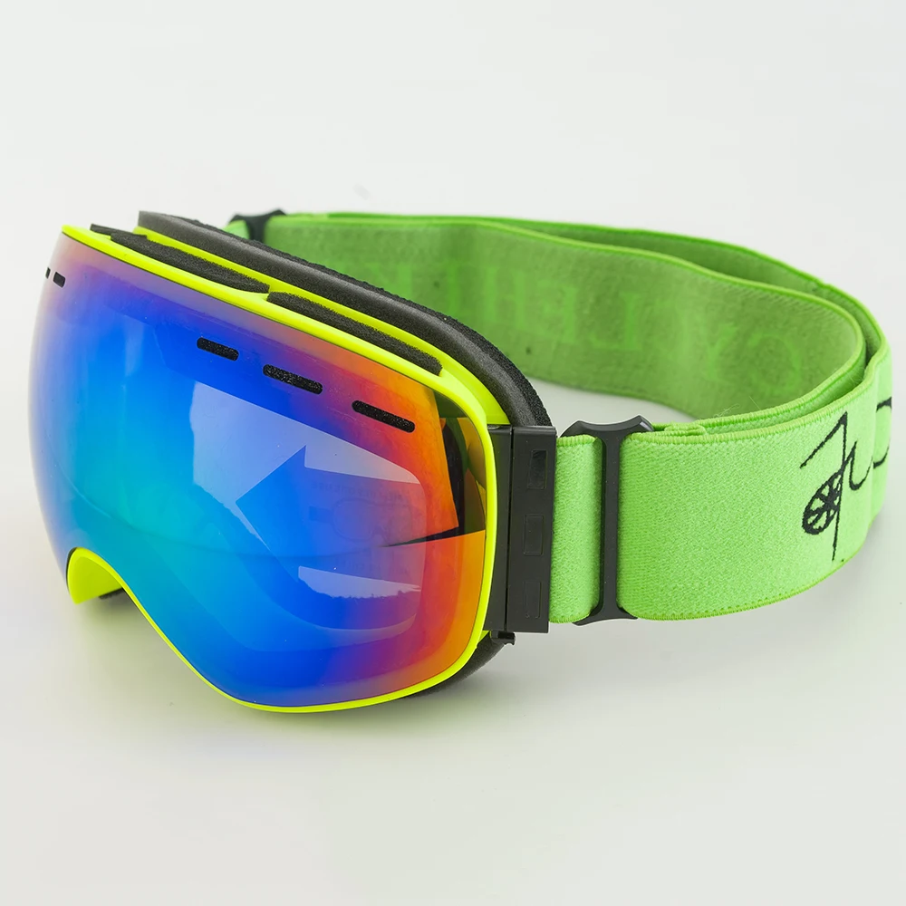 Лыжные очки с двойной линзой для мальчиков и девочек незапотевающие лыжные