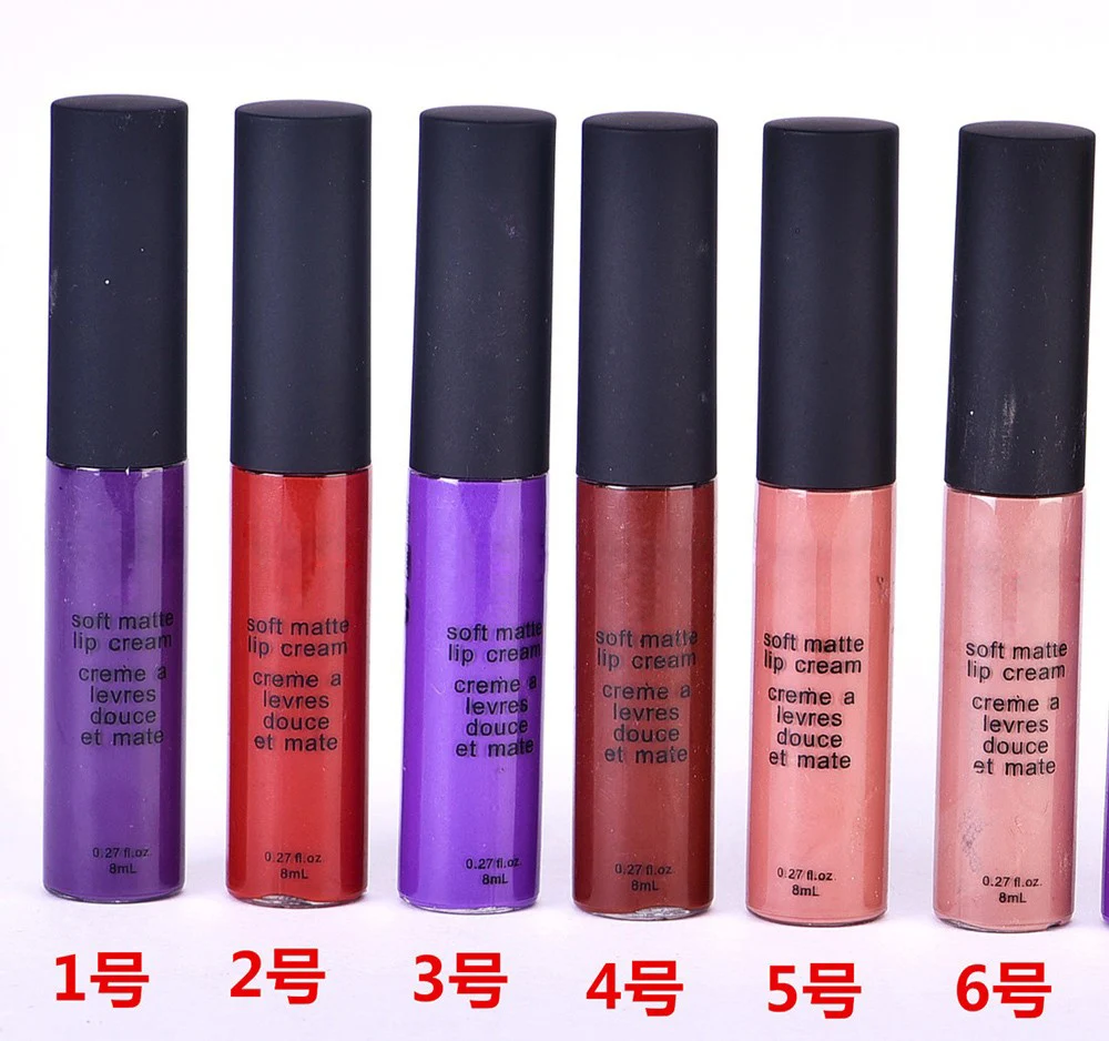 2017 новый 12 Цветов Макияж Водонепроницаемый Бархат Жидкая Матовая Помада