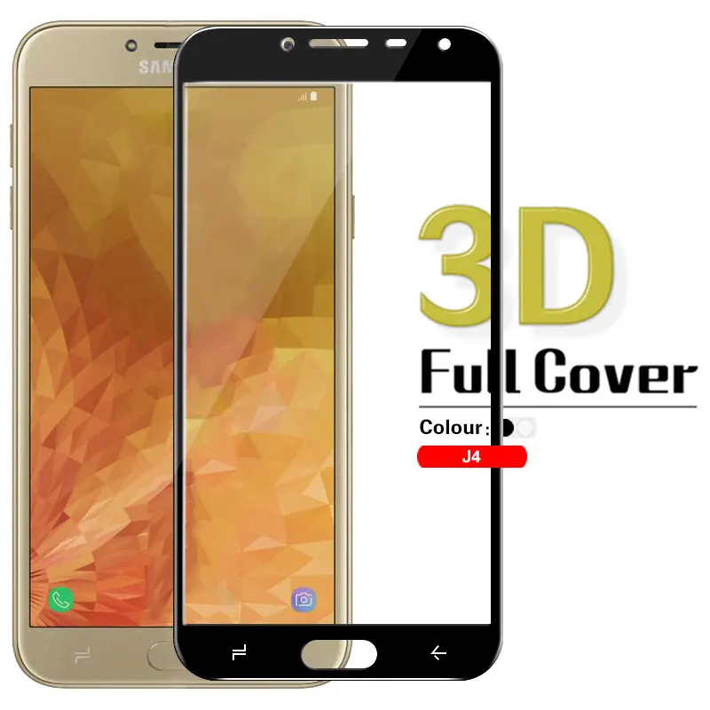 Полное покрытие 3D закаленное стекло для Samsung Galaxy J4 J4 + Plus J4Plus J6 J6 + Plus J6Plus J7 2018 J415F J610F Sreeen защитная пленка