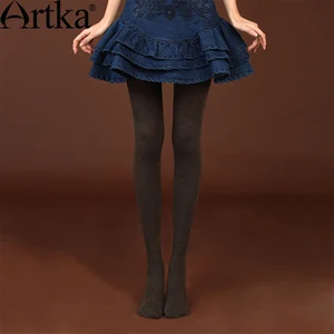 Artka женские 2016 новинка весна винтаж all-матч длинные носки эластичные дышащие леггинсы облегающие вязанные комфортные колготки PM15251Q