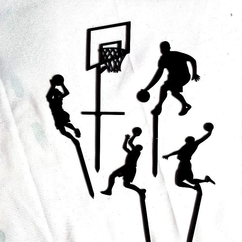 5 шт баскетбольная тема акриловый торт Топпер Slam Dunk кекс для мальчиков день