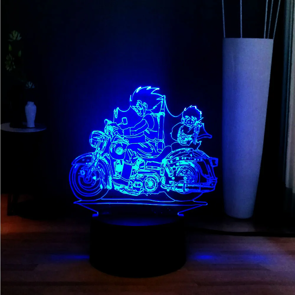 3D лампа иллюзия для мотоцикла Wukong Brother RGB 7 цветов акриловый светодиодный Ночной