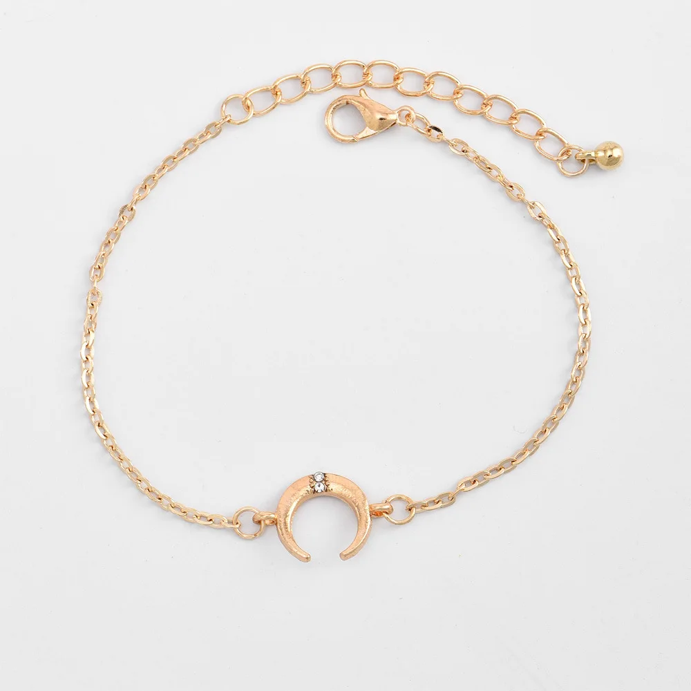 Новый популярный модный браслет индивидуальный с Луной и молнией кристаллами