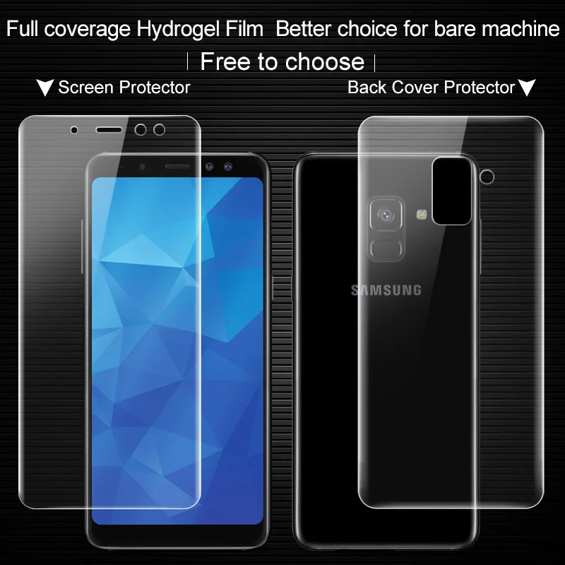 Полное покрытие Экран протектор для Samsung Galaxy A8 2018 IMAK гидрогель Плёнки задняя