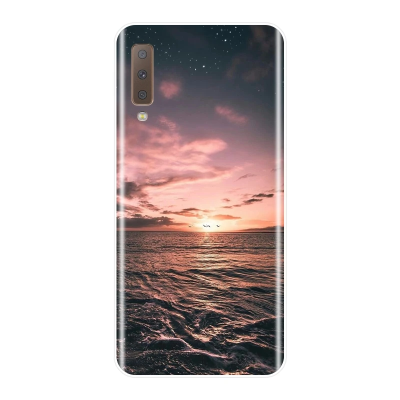 Мягкий силиконовый чехол Wave Ocean для телефона Samsung Galaxy A5 A7 2018 A6 A8 Plus задняя крышка A3