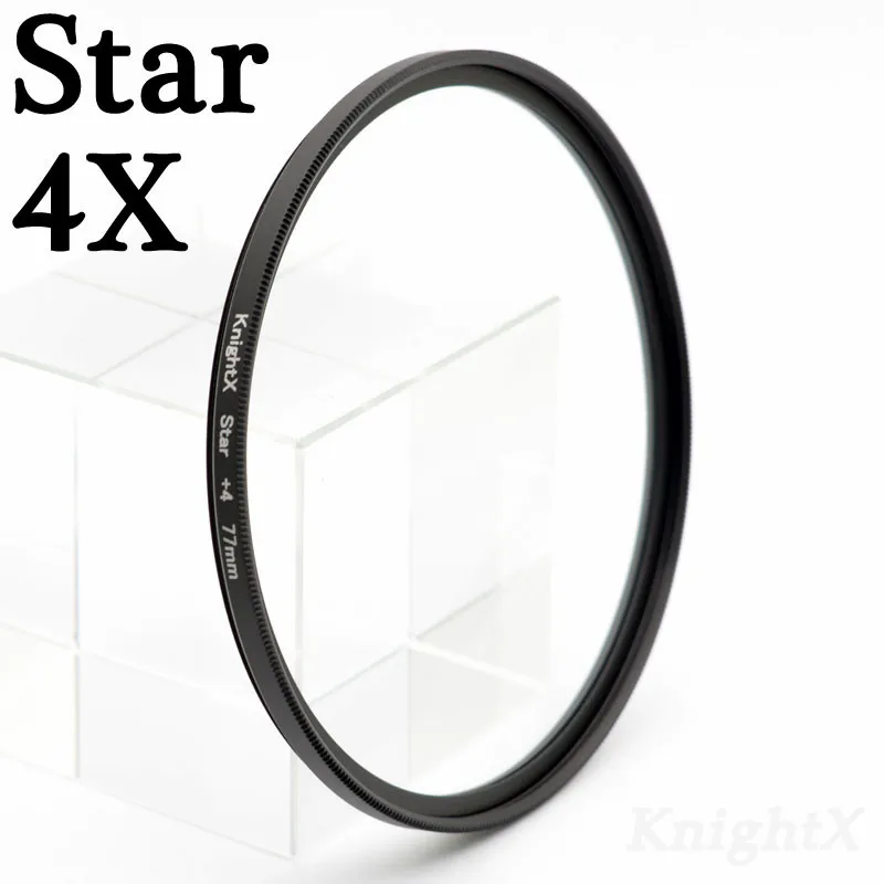 KnightX 49 мм 52 мм 55 мм 58 мм 62 мм 67 мм 72 мм 77 мм nd фильтр для камеры Canon eos 7d 60d Nikon d3300 d5100 sony Набор цветных фотообъективов - Цвет: Star 4X
