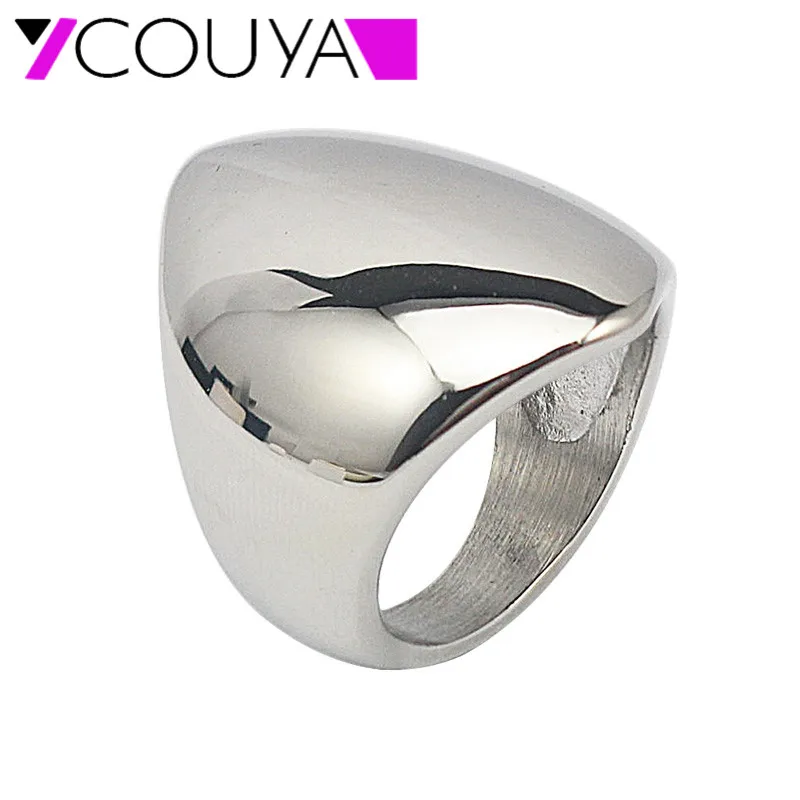 Engagement Ring for Women Wedding Band Stainless Steel Cute Plain High Polished Party Rings Silver Color US Size 5 11|engagement rings