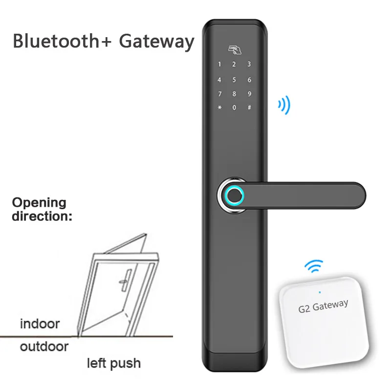 bluetooth gateway Биометрический смарт-замок с отпечатком пальца, Bluetooth, Wifi, шлюз, приложение, дверной замок, код доступа, RFID замки, интеллектуальные замки для дома, 2019NEW - Цвет: bluetooth gateway