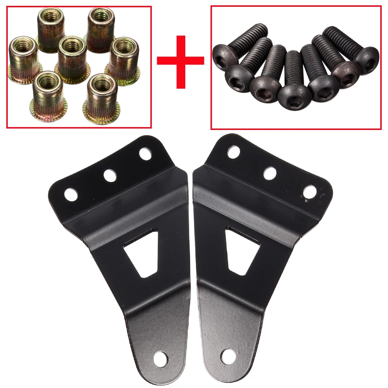 

1 Pair Of Upper Windshield 50" Curved Light Bar Mounts For Chevy/GMC LED Light Bar Mount Brackets Car Work light Socket Holder