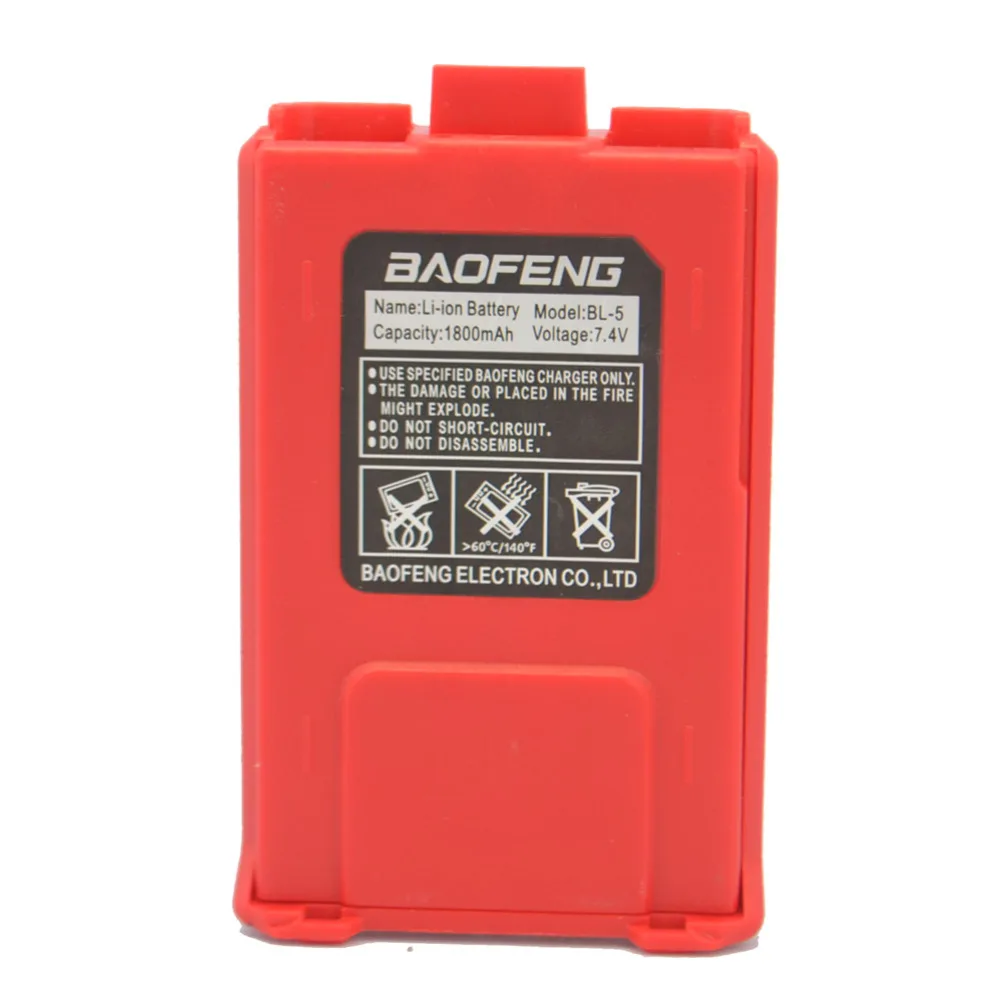 Аккумулятор Baofeng UV5R 7 4 В/1800 мАч перезаряжаемая батарея для двухсторонней