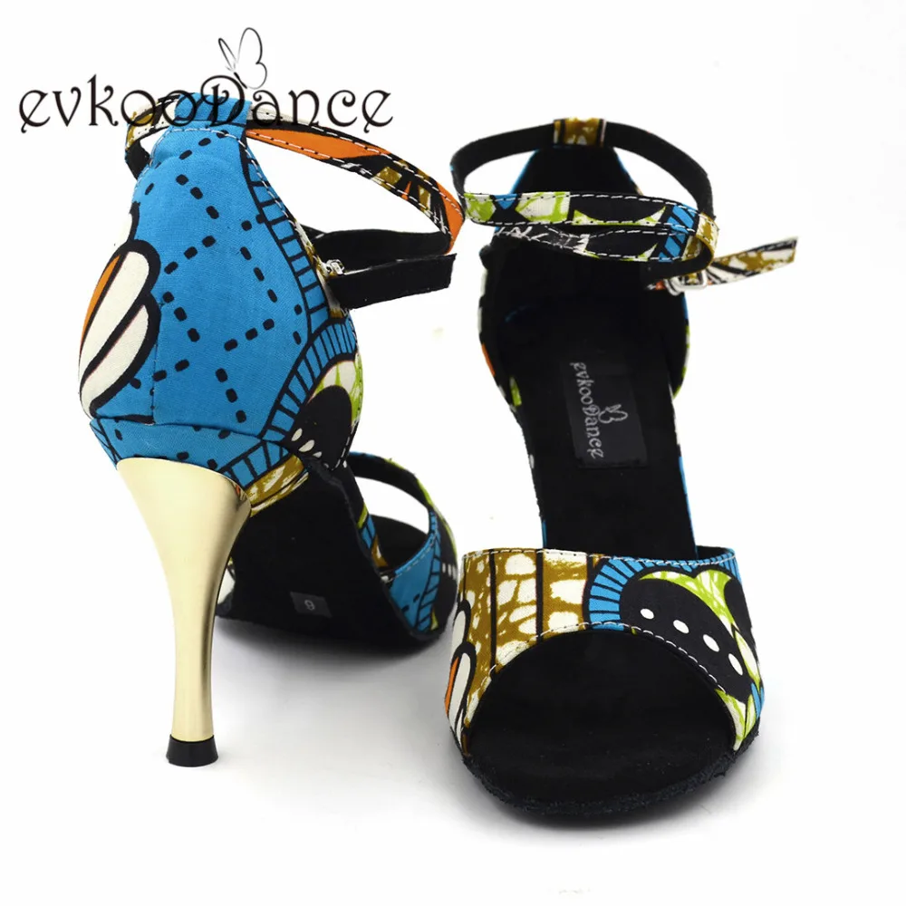 Женские атласные туфли для латиноамериканских танцев на высоком каблуке с