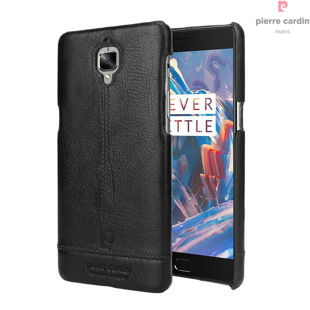 Чехол Pierre Cardin для OnePlus 3T 3T Three Роскошный чехол для телефона из натуральной кожи жесткая тонкая задняя крышка для One Plus 3t 3