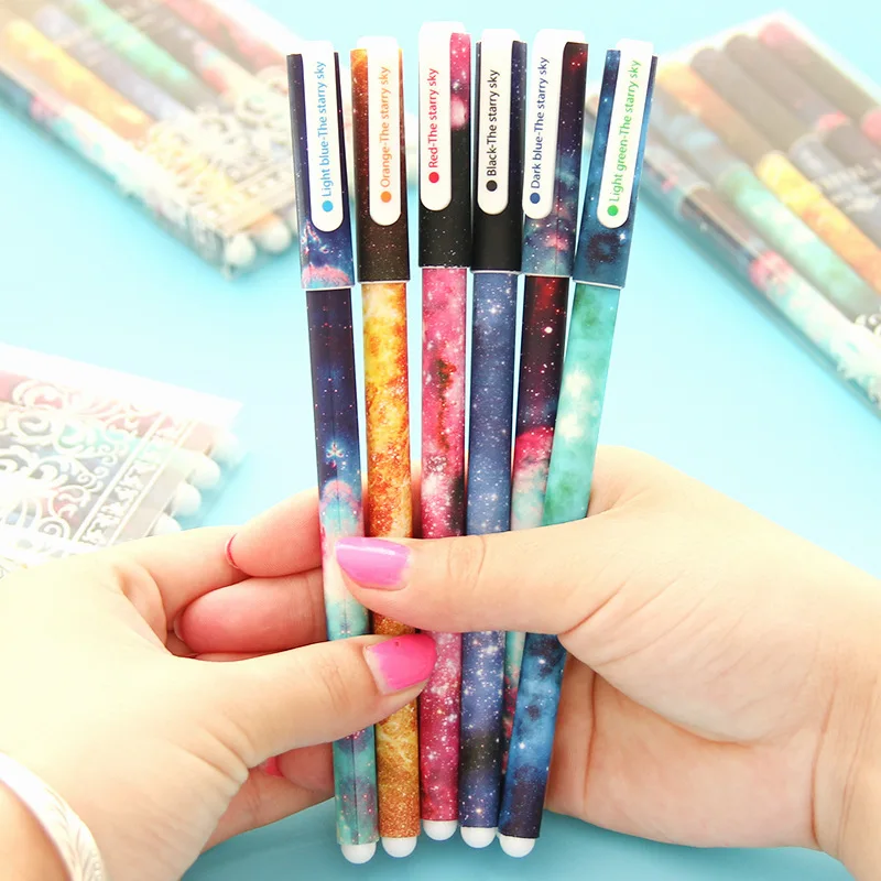 Цветная гелевая ручка 6 шт./компл. стилей звездный узор Милый Герой Китти