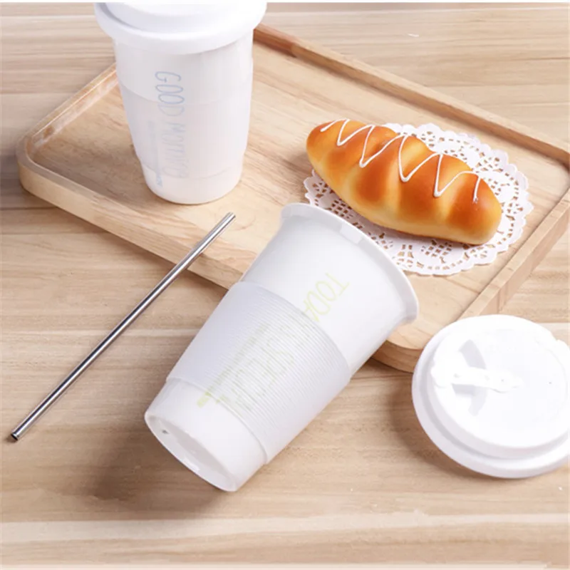 JO LIFE белые керамические антиобжигающие соломенные кофейные кружки для