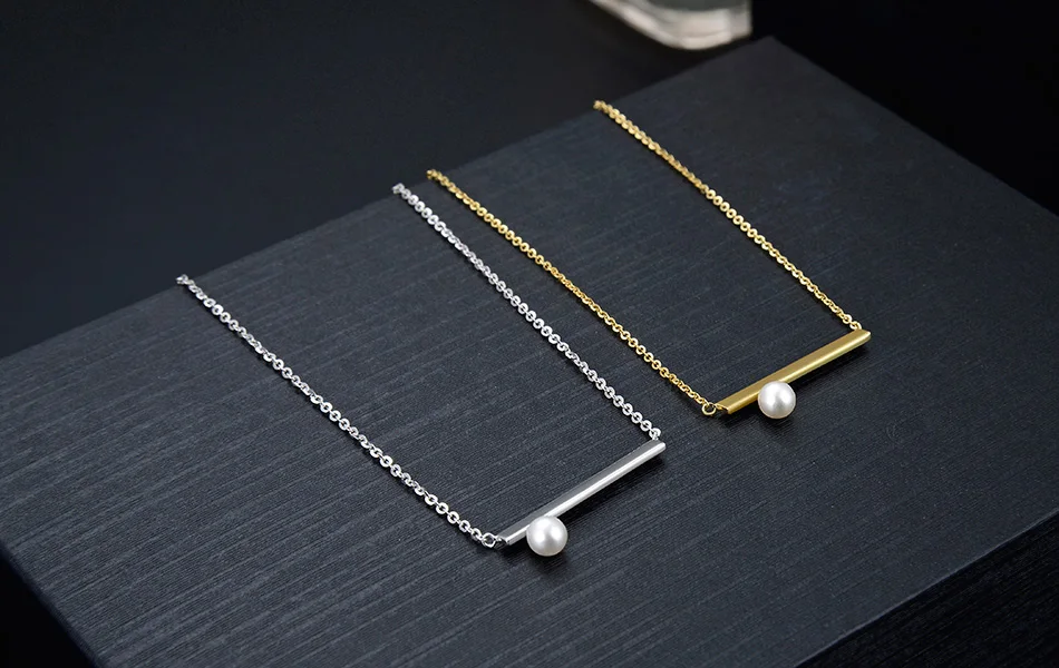 ORSA JEWELS Новое поступление бар& подвеска из перламутровой жемчужины ожерелье для женщин 925 серебро ожерелье модные вечерние ювелирные изделия SN152