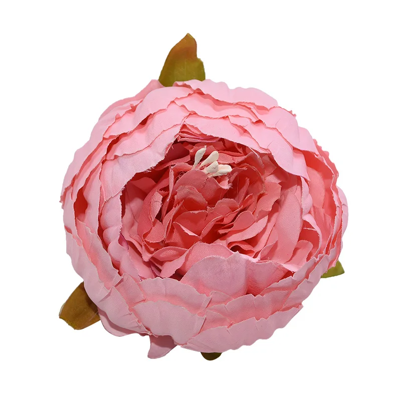 FH03 1pc 8cm Big Artificial Peony Flower Heads DIY Silk Flower Head for Wedding Home Party Decoration Flowers Fake Flower - Цвет: FH03