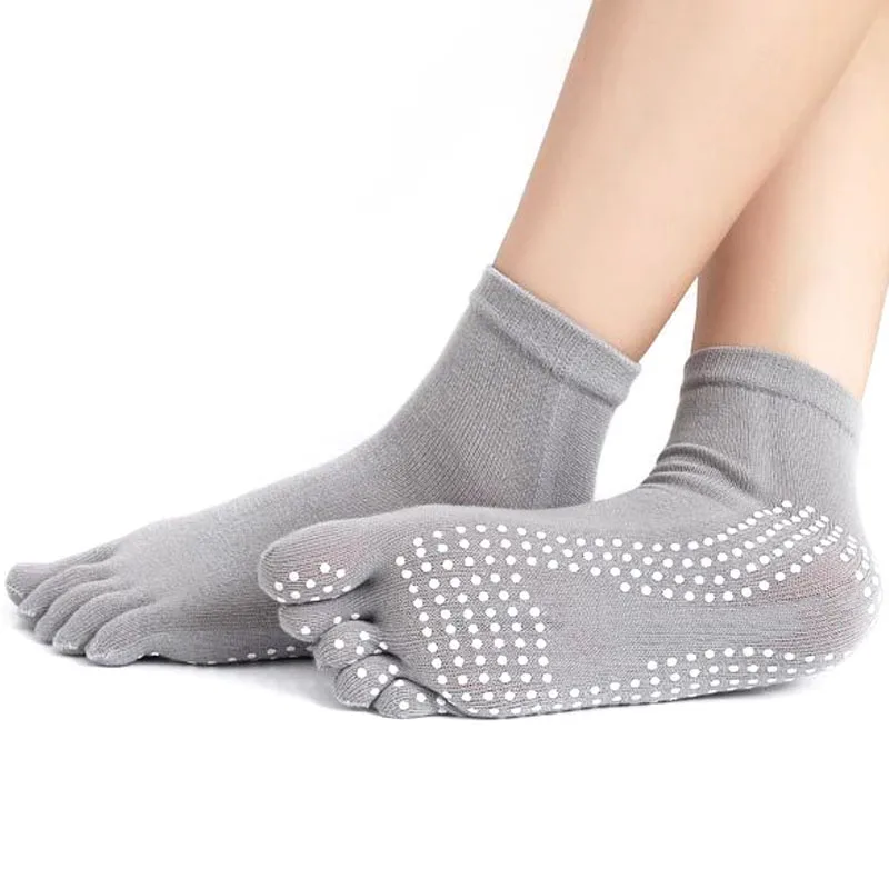 Новые зимние Для женщин носком Носки для девочек хлопковые нескользящие танцы