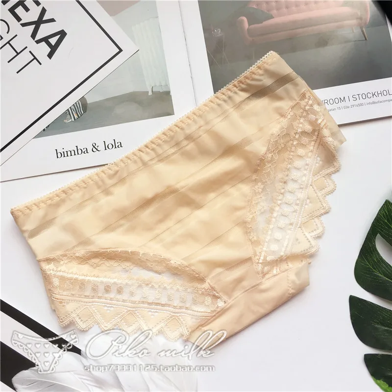 skin SP& CITY прозрачные кружевные трусики с вышивкой для женщин, женское нижнее белье, стринги, бесшовные трусы, однотонное Сексуальное белье - Цвет: skin