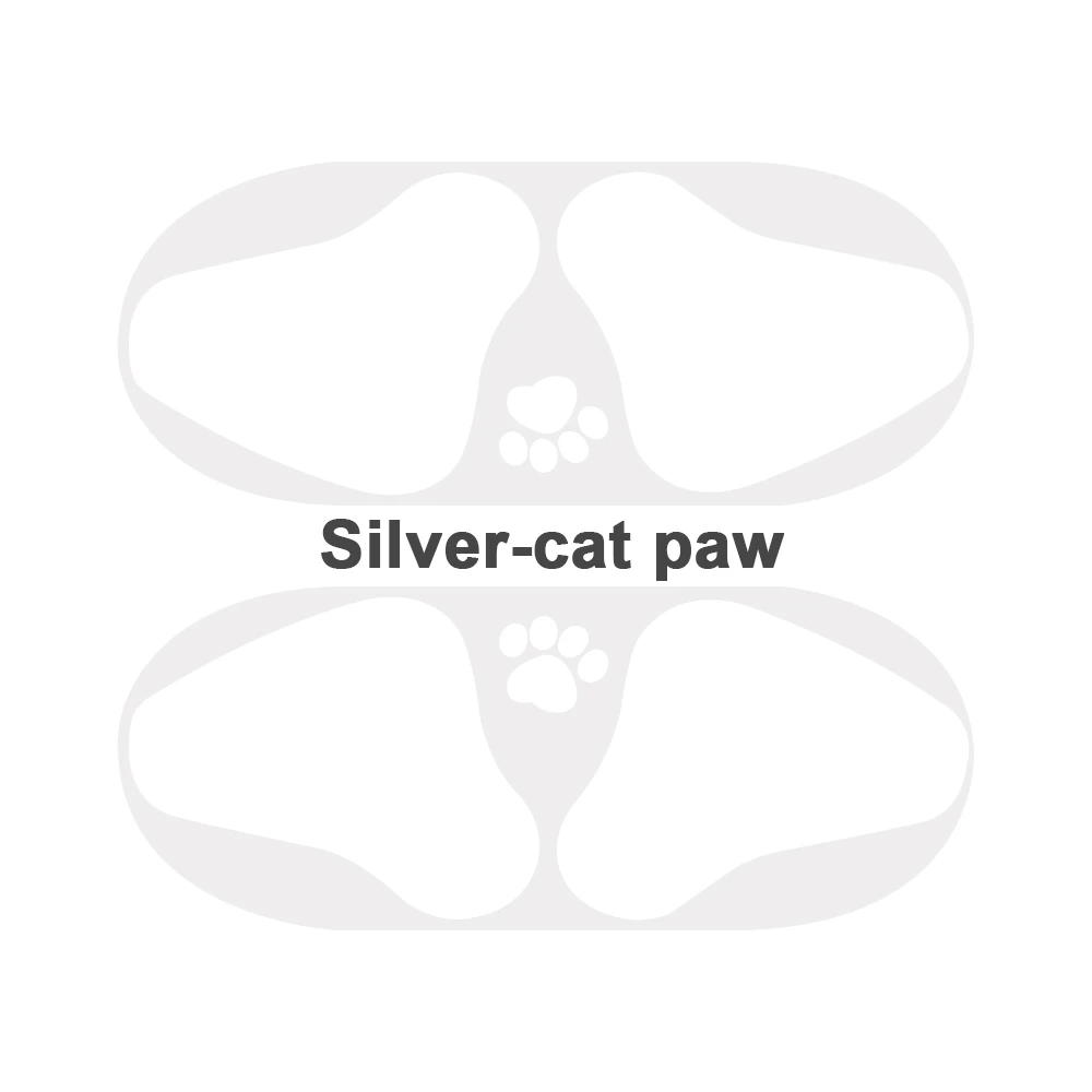 Silver-cat paw Рисунок лошади/инопланетянина/кошки лапы ультра тонкий защитный чехол металлическая пленка наклейка защита от пыли для AirPods Airpod 1/2 - Цвет: Silver-cat paw
