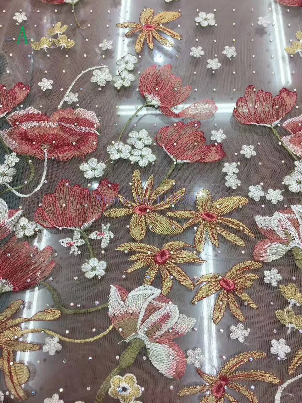 Лучшее дизайнерское яркое цветочное вышитое Африканское Тюлевое кружевное